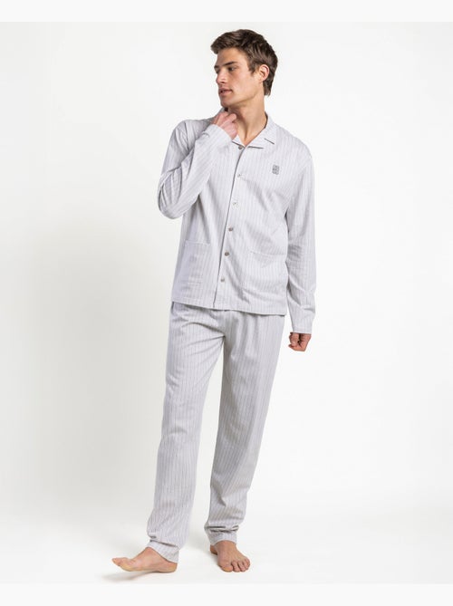 Pyjama ouvert à manches longues ADMAS CLASSIC pour homme - Kiabi
