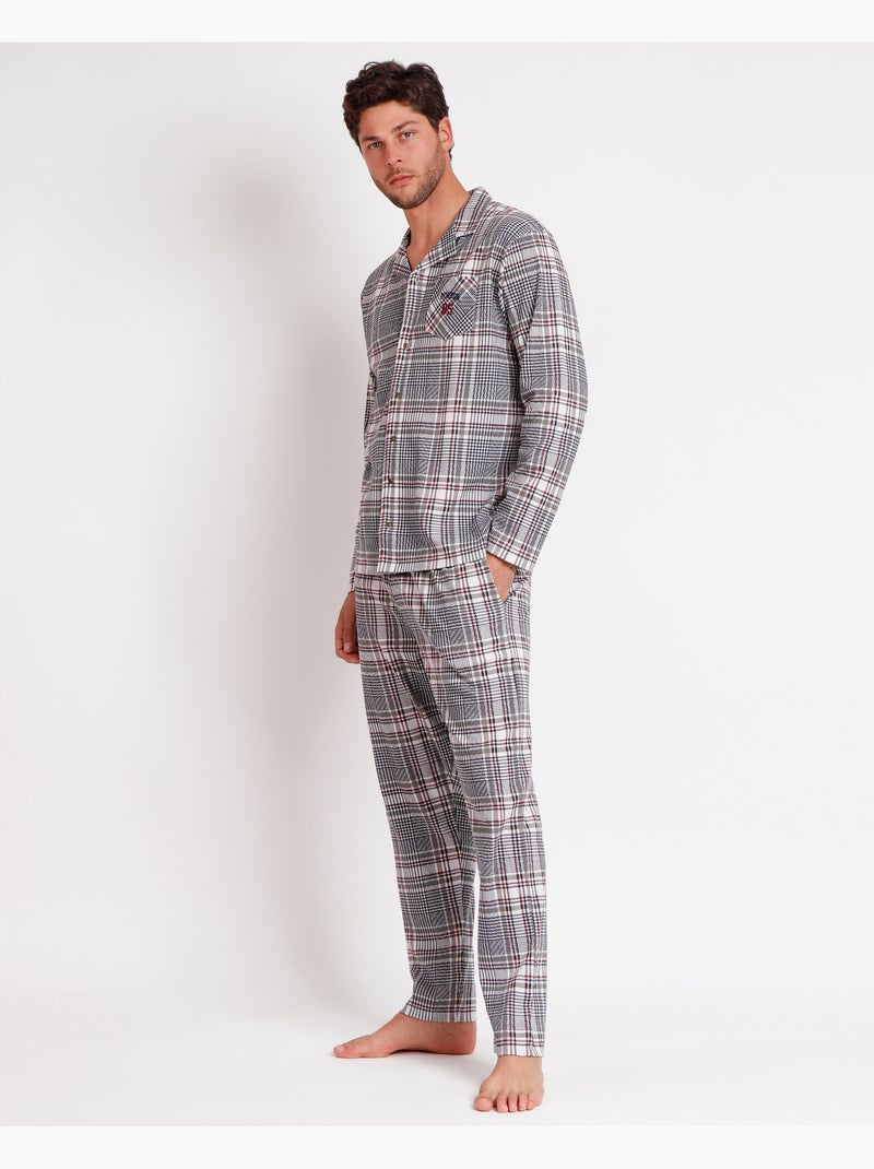 Pyjama ouvert à manches longues Boston pour homme ADMAS Beige - Kiabi