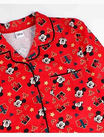 Pyjama ouvert à manches longues Disney Mickey Noël pour fille