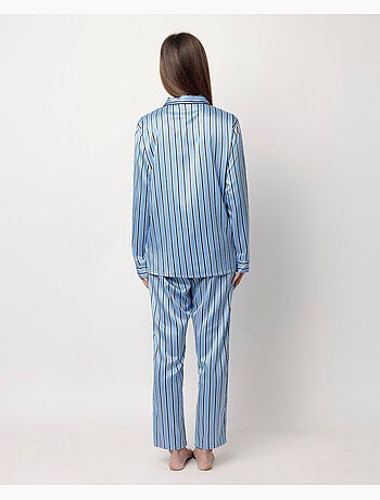 Pyjama ouvert à manches longues en satin pour femme ADMAS CLASSIC