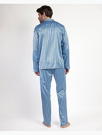 Pyjama ouvert à manches longues en satin pour homme ADMAS CLASSIC