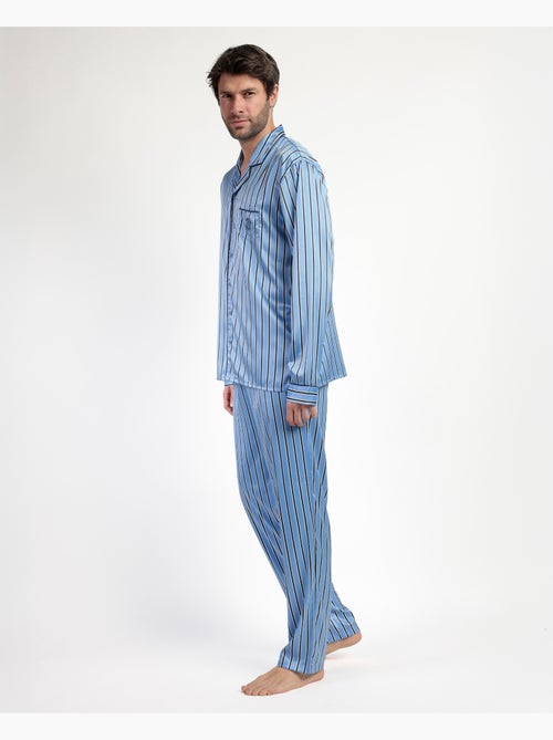 Pyjama ouvert à manches longues en satin pour homme ADMAS CLASSIC - Kiabi