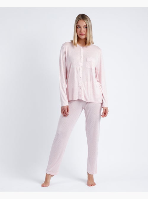 Pyjama ouvert à manches longues Goodnight pour femme ADMAS CLASSIC - Kiabi Pyjama ouvert à manches longues Goodnight pour femme ADMAS CLASSIC - Kiabi