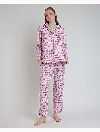 Pyjama ouvert à manches longues Marie pour femme Disney