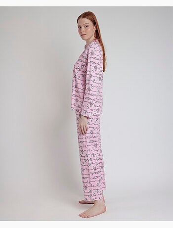 Pyjama ouvert à manches longues Marie pour femme Disney