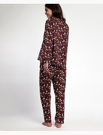 Pyjama ouvert à manches longues Minnie Mouse pour femme DISNEY