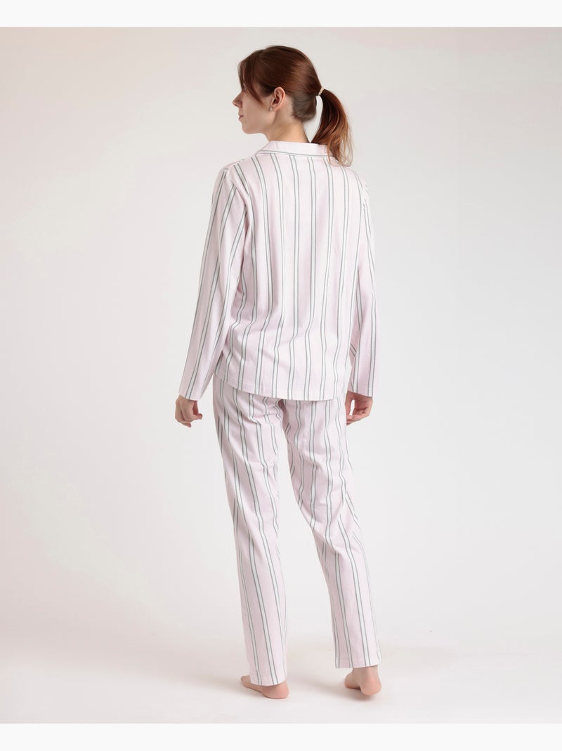 Pyjama ouvert à manches longues pour femme ADMAS CLASSIC Magic Time Rose clair - Kiabi