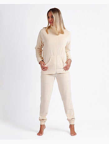Pyjama ouvert à manches longues pour femme ADMAS, en velours double doux