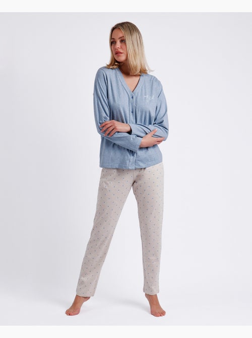 Pyjama ouvert à manches longues pour femme > d'ADMAS CLASSIC - Kiabi Pyjama ouvert à manches longues pour femme > d'ADMAS CLASSIC - Kiabi