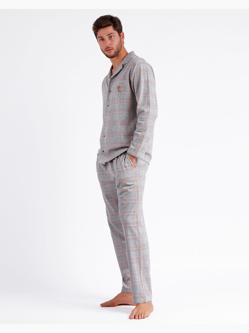 Pyjama ouvert à manches longues pour homme ADMAS Bulldog Beige - Kiabi