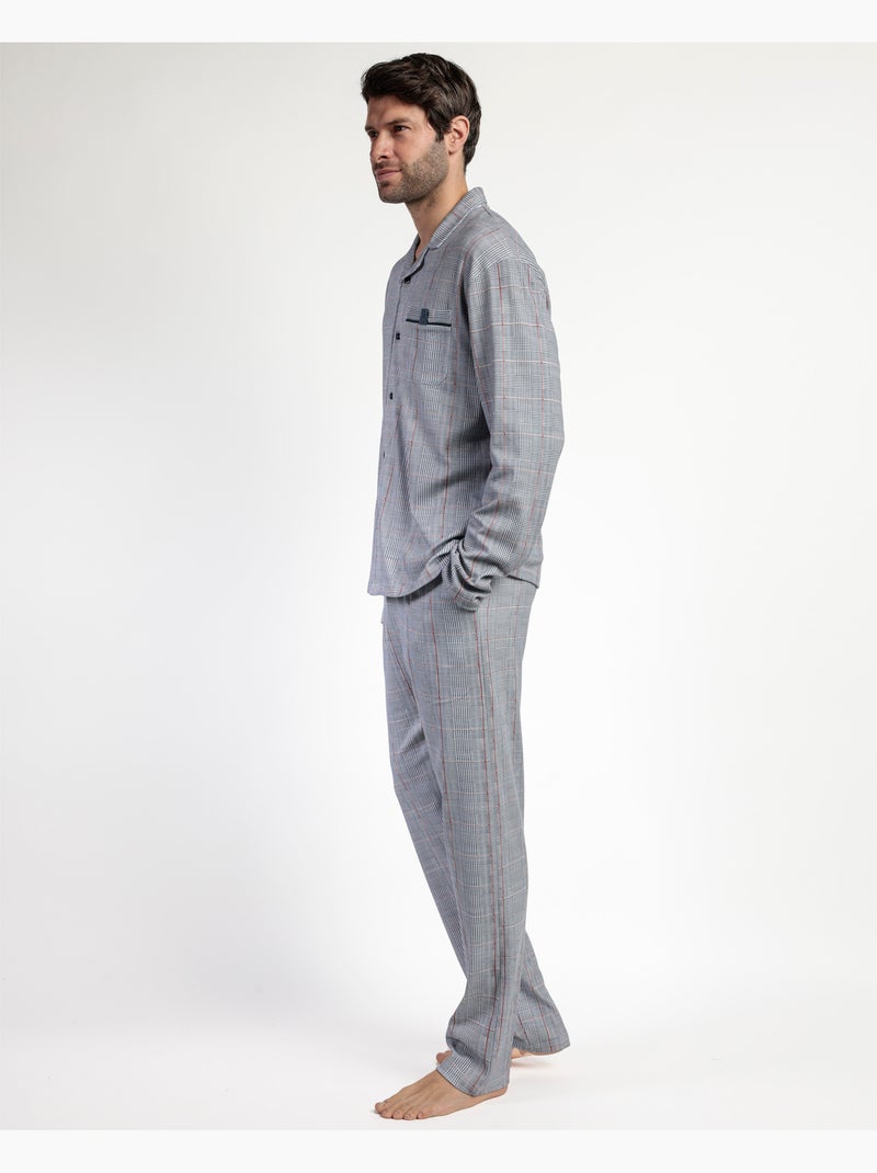 Pyjama ouvert à manches longues pour homme ADMAS CLASSIC Gris - Kiabi