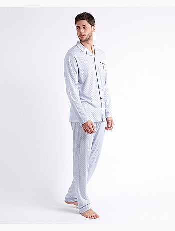 Pyjama ouvert à manches longues pour homme ADMAS CLASSIC, motif rayures et pois