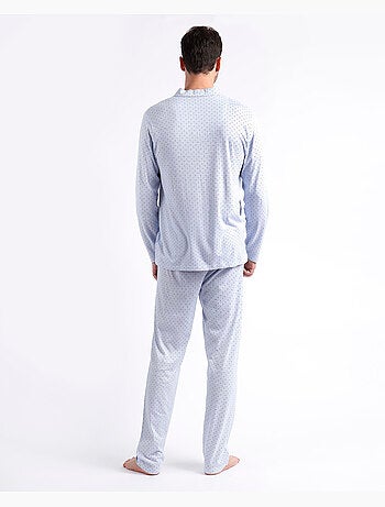 Pyjama ouvert à manches longues pour homme ADMAS CLASSIC, motif rayures et pois