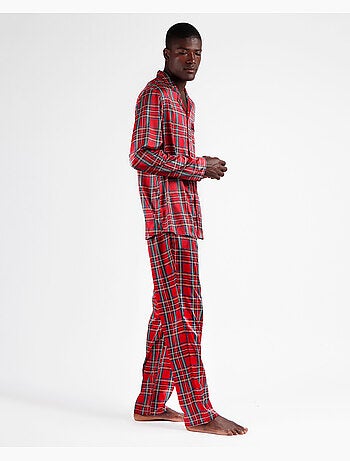 Pyjama ouvert à manches longues pour homme ADMAS CLASSIC, style écossais