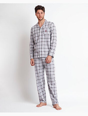 Pyjama ouvert à manches longues style grenat ADMAS CLASSIC pour homme