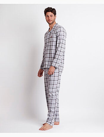 Pyjama ouvert à manches longues style grenat ADMAS CLASSIC pour homme