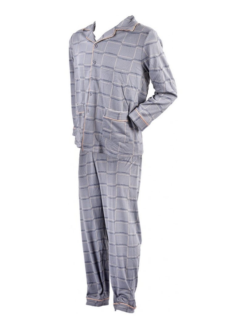 Pyjama OUVERT BOUTONNE ECO Gris - Kiabi