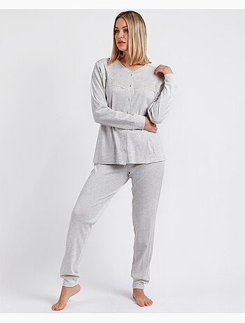 Pyjama ouvert classique d'hiver à manches longues pour femme ADMAS CLASSIC