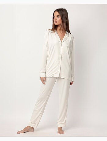 Pyjama ouvert doux à manches longues pour femme ADMAS CLASSIC