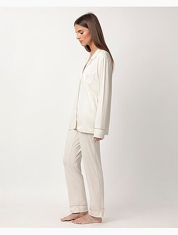 Pyjama ouvert doux à manches longues pour femme ADMAS CLASSIC