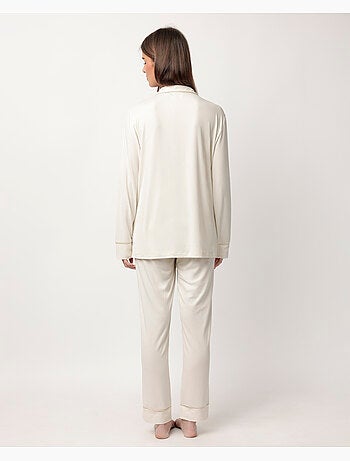Pyjama ouvert doux à manches longues pour femme ADMAS CLASSIC