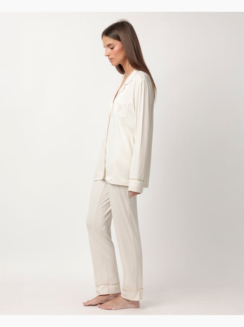 Pyjama ouvert doux à manches longues pour femme ADMAS CLASSIC - Kiabi Pyjama ouvert doux à manches longues pour femme ADMAS CLASSIC - Kiabi