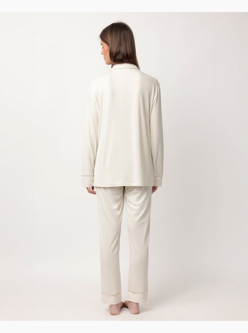 Pyjama ouvert doux à manches longues pour femme ADMAS CLASSIC - Kiabi Pyjama ouvert doux à manches longues pour femme ADMAS CLASSIC - Kiabi
