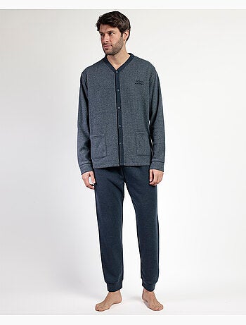 Pyjama ouvert gris à manches longues pour homme ADMAS MAGNIFIC