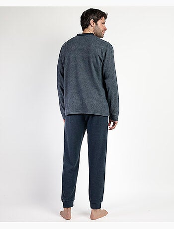 Pyjama ouvert gris à manches longues pour homme ADMAS MAGNIFIC