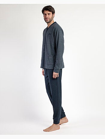 Pyjama ouvert gris à manches longues pour homme ADMAS MAGNIFIC
