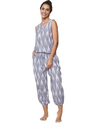 Pyjama pantacourt débardeur HOMEWEAR P101
