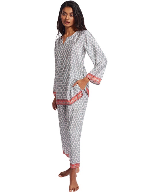 Pyjama pantacourt tunique Homewear P81 - Kiabi