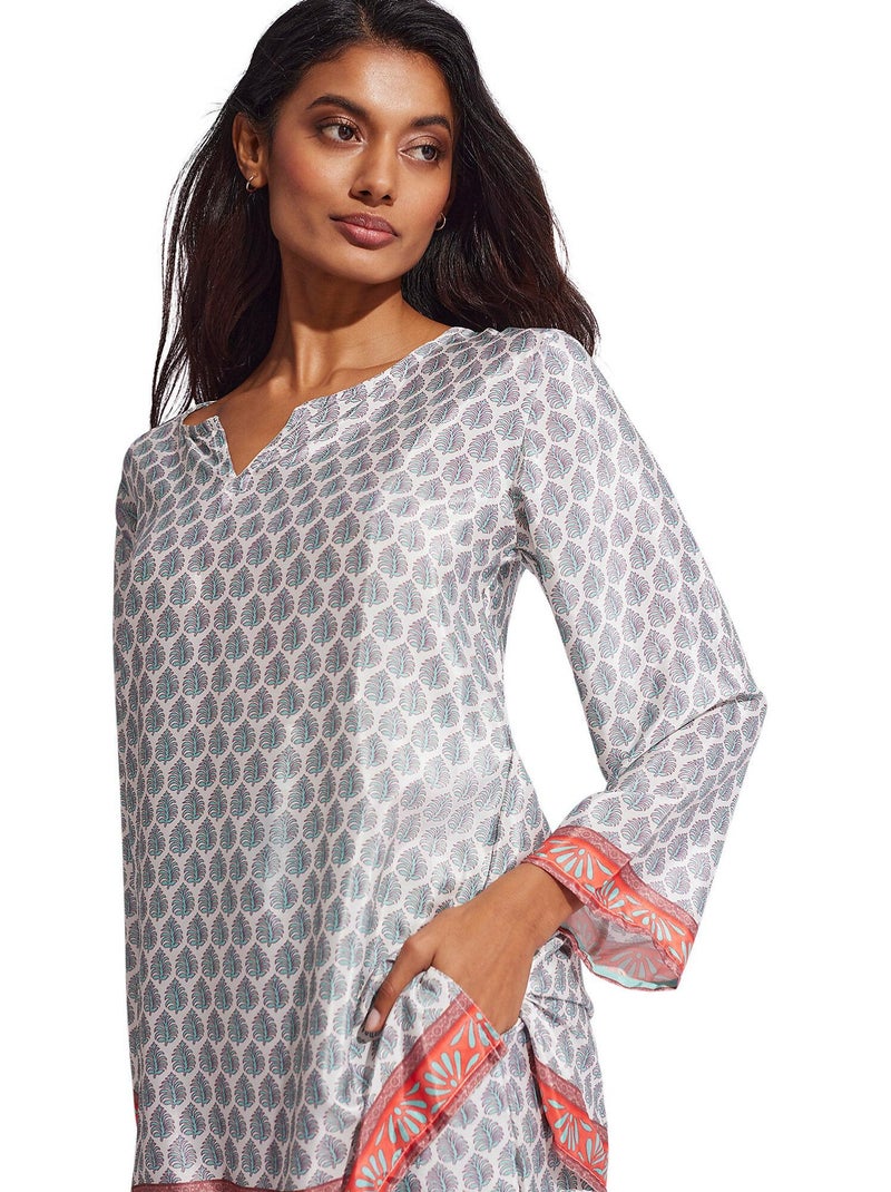 Pyjama pantacourt tunique Homewear P81 Vert - Kiabi