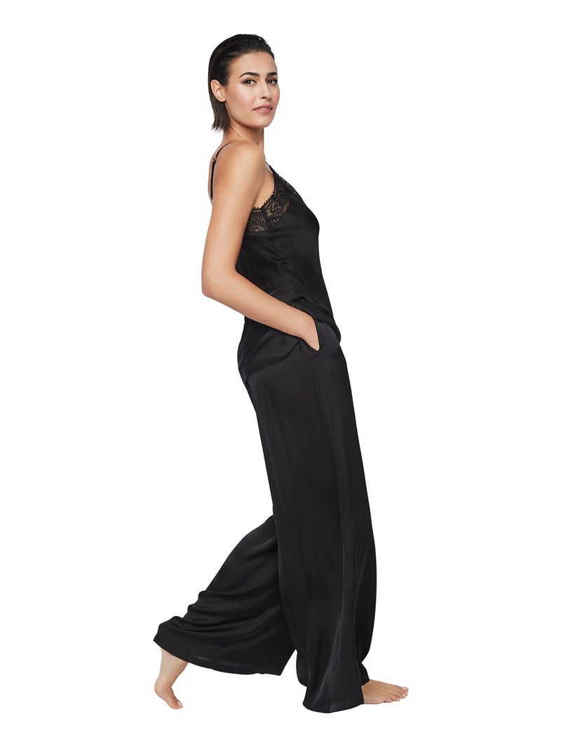 Pyjama pantalon caraco AURUM Noir - Kiabi