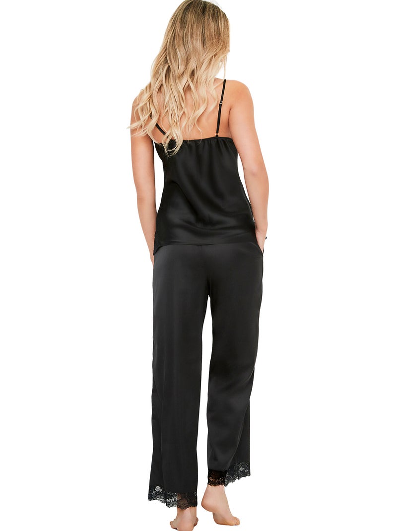 Pyjama pantalon caraco renatta Noir - Kiabi