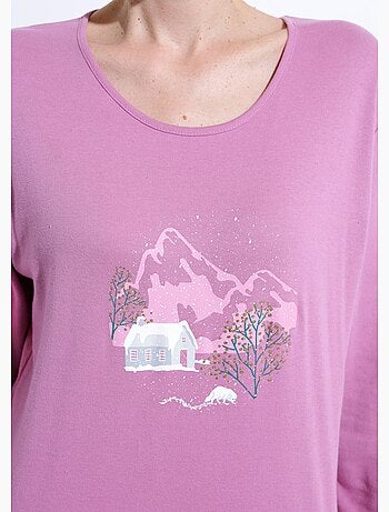 Pyjama pantalon chaud coton flanelle carreaux - Afibel