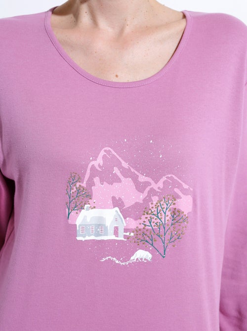 Pyjama pantalon chaud coton flanelle carreaux - Kiabi