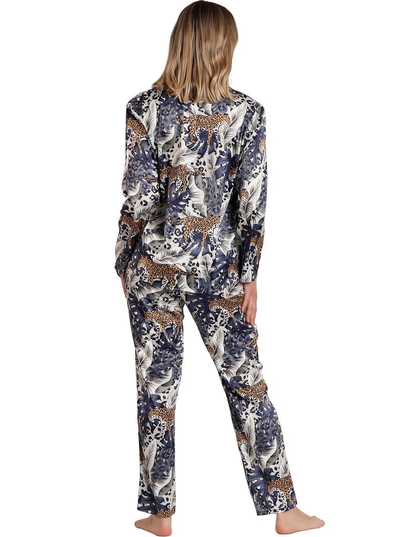 Pyjama pantalon chemise Luxury Leopard Multicolore - Kiabi