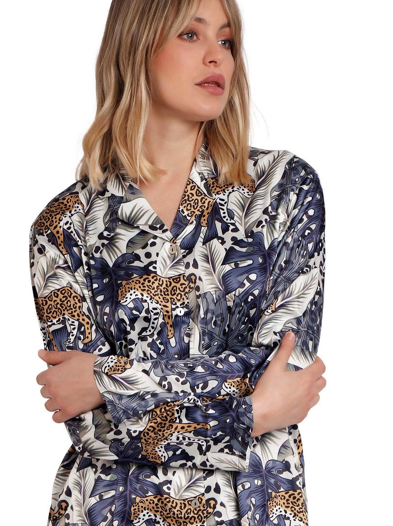 Pyjama pantalon chemise Luxury Leopard Multicolore - Kiabi