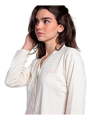 Pyjama pantalon chemise manches longues Dots And Flowers