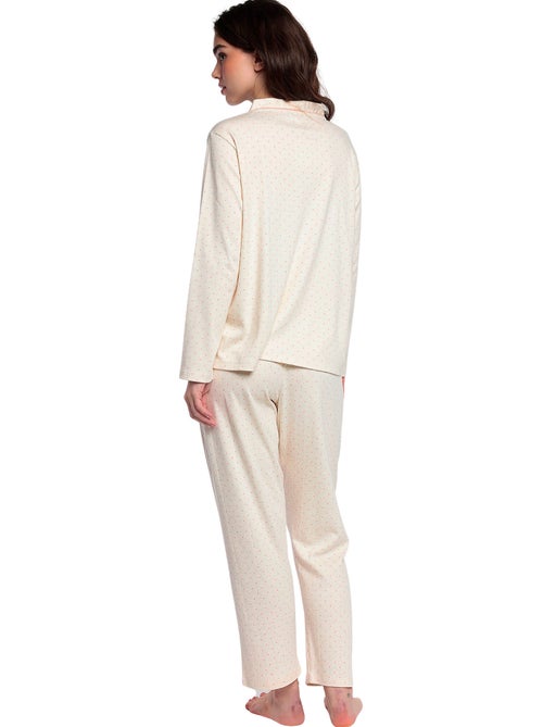 Pyjama pantalon chemise manches longues Dots And Flowers - Kiabi Pyjama pantalon chemise manches longues Dots And Flowers - Kiabi