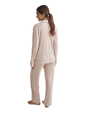 Pyjama pantalon chemise manches longues ETNICA