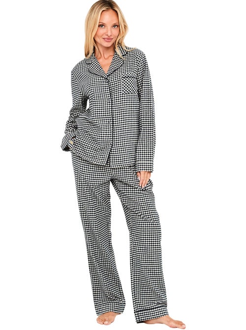 Pyjama pantalon chemise manches longues french twin - Kiabi Pyjama pantalon chemise manches longues french twin - Kiabi