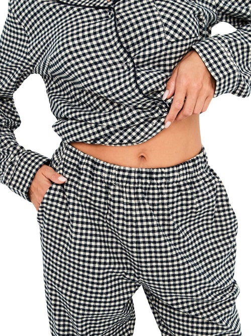 Pyjama pantalon chemise manches longues french twin - Kiabi Pyjama pantalon chemise manches longues french twin - Kiabi