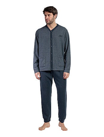 Pyjama pantalon chemise manches longues Grigio