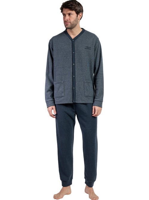 Pyjama pantalon chemise manches longues Grigio - Kiabi Pyjama pantalon chemise manches longues Grigio - Kiabi