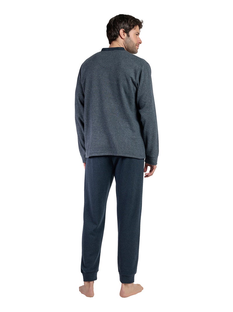 Pyjama pantalon chemise manches longues Grigio Gris - Kiabi