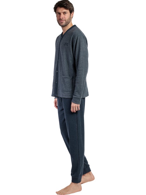 Pyjama pantalon chemise manches longues Grigio - Kiabi Pyjama pantalon chemise manches longues Grigio - Kiabi