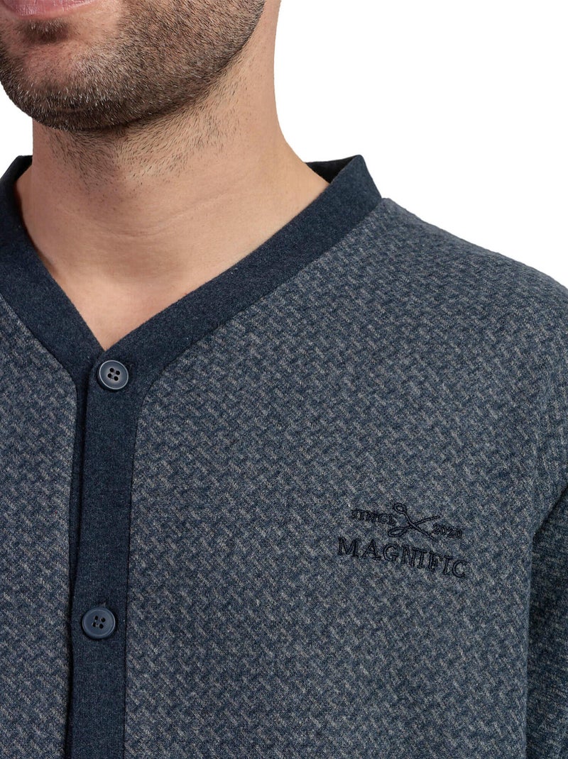 Pyjama pantalon chemise manches longues Grigio Gris - Kiabi