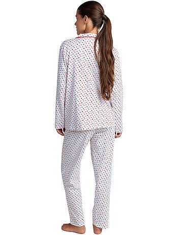 Pyjama pantalon chemise manches longues love hearts